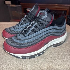 Size 9 NIKE Air Max 97, Team Red/Black-Anthracite